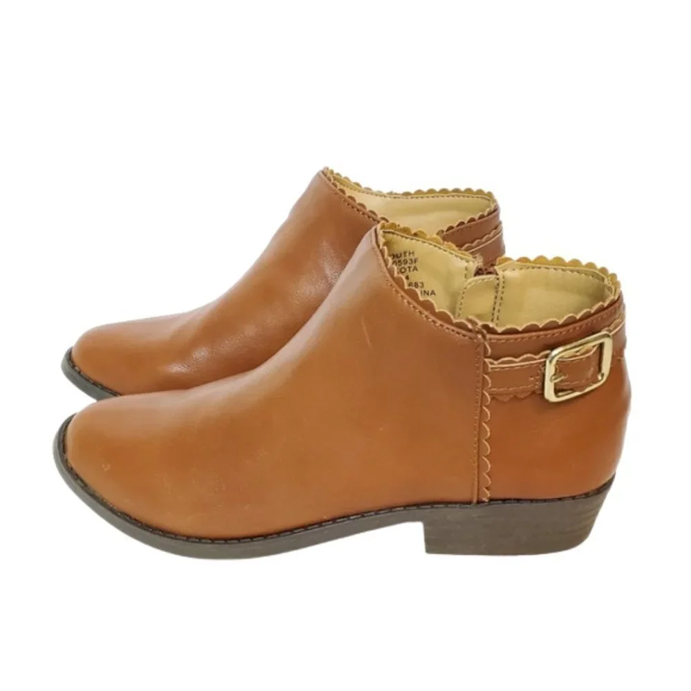 Kids Crown and Ivy Cognac Ankle Boots